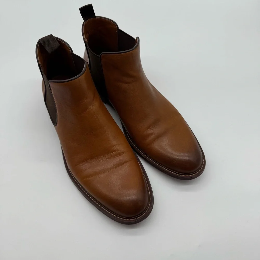 NORDSTROM cognac leather boot men’s
